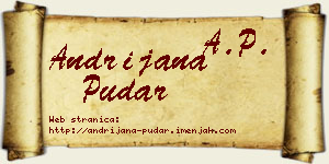 Andrijana Pudar vizit kartica